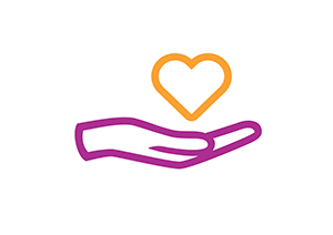 heart in hand icon