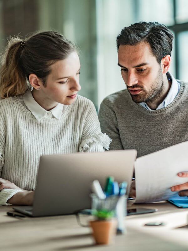 Colleagues planning campaign activity