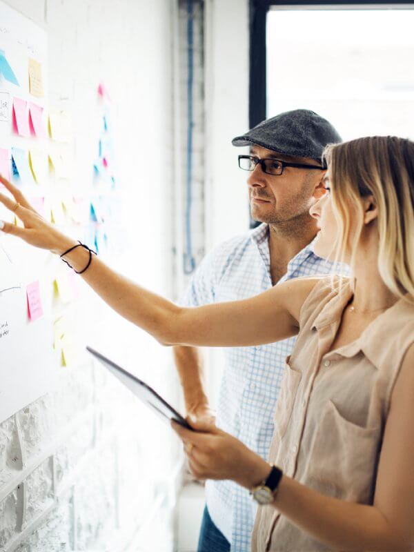 Colleagues in a planning meeting